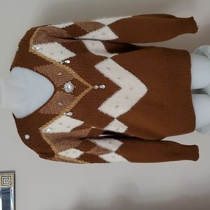 Vintage Beautiful Embellished wool blend sweater M L